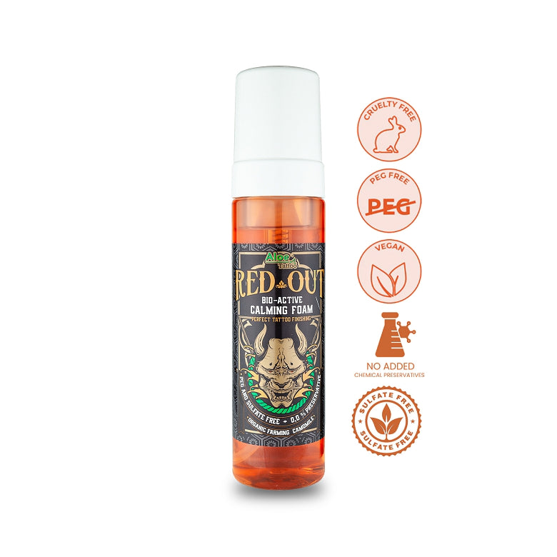 RED OUT BIOACTIVE CALMING FOAM ALOE TATTOO 220 ML