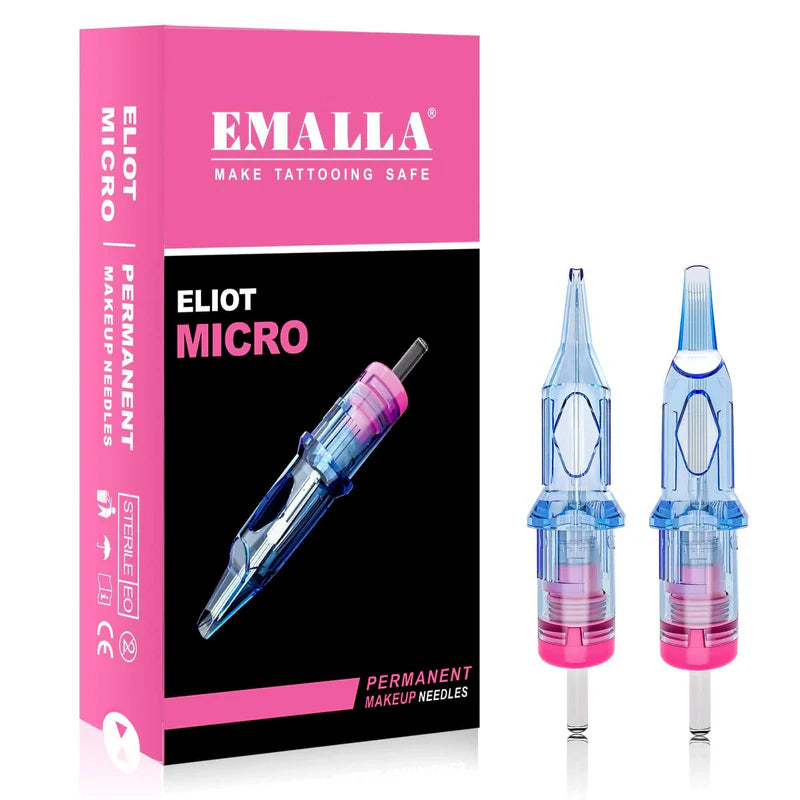 Cartuchos Emalla Eliot Micro PMU Round Liner Long Taper - 20 Unid