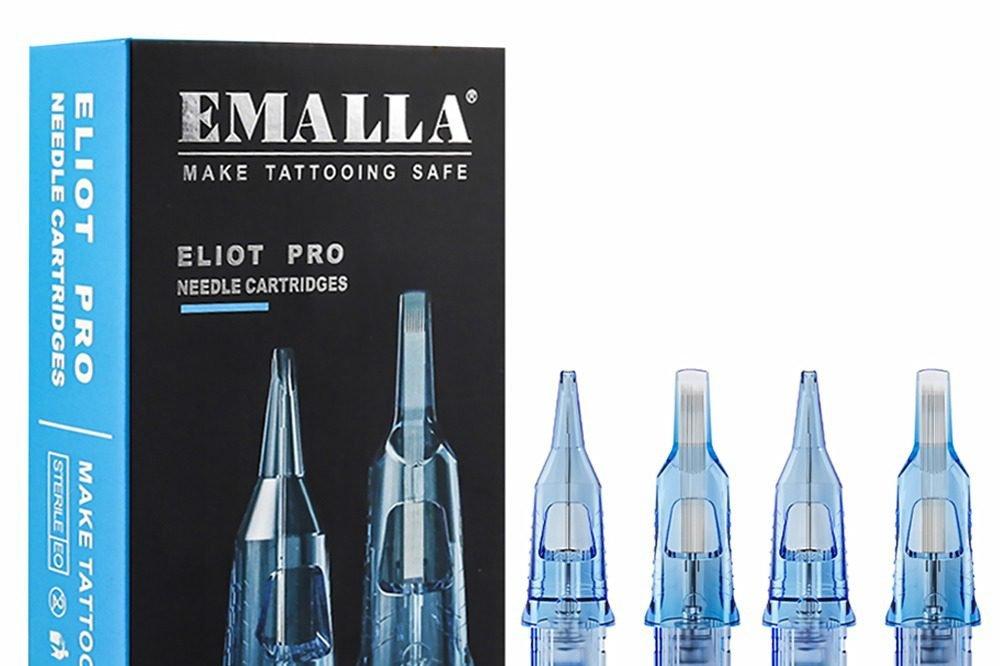 Fotografía de Cartuchos Emalla Eliot PRO – Round Shader RS x 20 unidades en Viking Tattoo Shop, suministros premium para artistas del tatuaje.