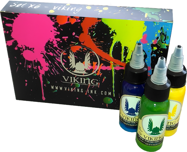 Visualiza 6 Color Set 1oz | Viking Ink en Viking Tattoo Shop, herramienta esencial para tatuadores profesionales.