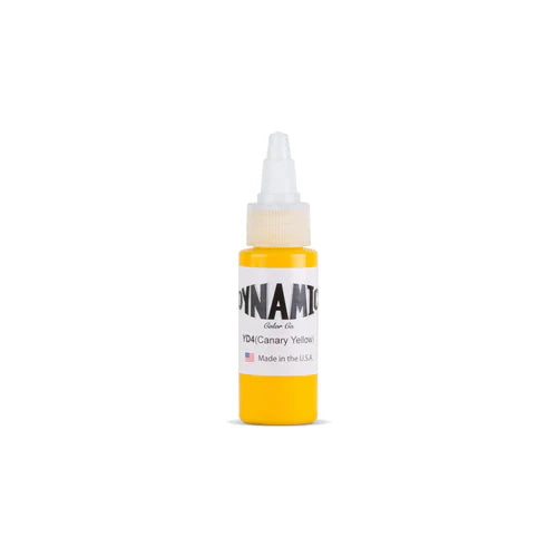 Imagen detallada de Dynamic -Canary Yellow 1oz en Viking Tattoo Shop, perfecto para tus proyectos de tatuaje.