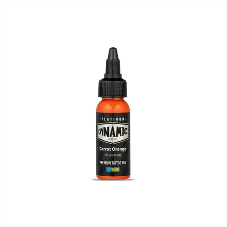 Imagen de alta calidad de Tinta Dynamic Platinum Carrot Orange 30 ml en Viking Tattoo Shop, ideal para tatuadores exigentes.