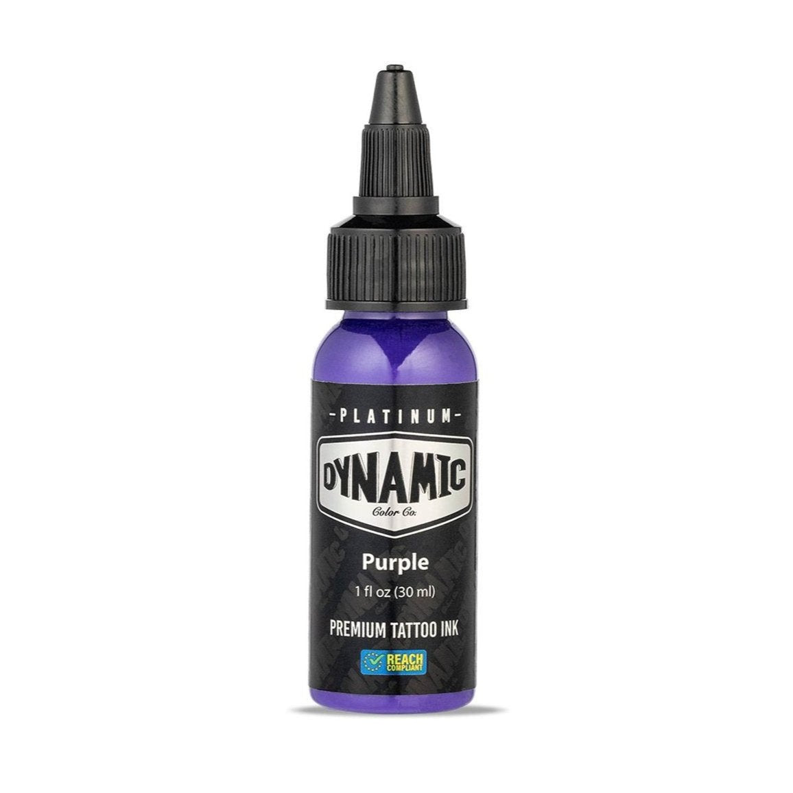 Imagen detallada de Tinta Dynamic Platinum Purple 30 ml en Viking Tattoo Shop, perfecto para tus proyectos de tatuaje.